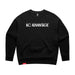 MAS Kansas City Advantage Wheelchair Tennis Chiro Women's Black Modern Crewneck Sweatshirt on a white background