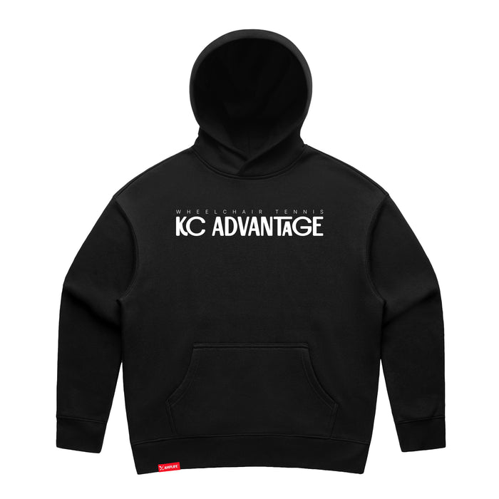 MAS Kansas City Advantage Wheelchair Tennis Chiro Women's Black Modern Hoodie on a white background
