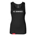 MAS Kansas City Advantage Wheelchair Tennis Chiro Women's Black Slim Micro Rib Tank Top on a white background