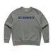 MAS Kansas City Advantage Wheelchair Tennis Chiro Women's Grey Modern Crewneck Sweatshirt on a white background