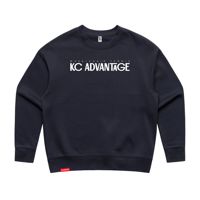 MAS Kansas City Advantage Wheelchair Tennis Chiro Women's Ink Blue Modern Crewneck Sweatshirt on a white background