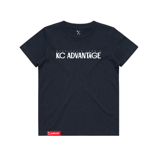 MAS Kansas City Advantage Wheelchair Tennis Chiro Youth Navy T-Shirt on a white background