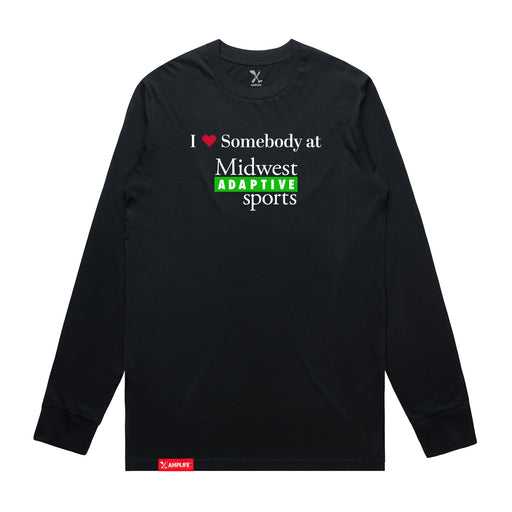 MAS Kansas City Advantage Wheelchair Tennis I Love Somebody at MAS Navy Long Sleeve T-Shirt on a white background