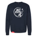MAS Kansas City Advantage Wheelchair Tennis Circle Logo Classic Navy Crewneck Sweatshirt on a white background