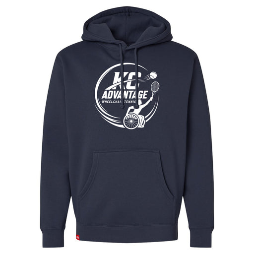 MAS Kansas City Advantage Wheelchair Tennis Circle Logo Navy Hoodie on a white background