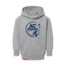 MAS Kansas City Advantage Wheelchair Tennis Circle Logo Toddler Heather Grey Hoodie on a white background