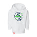 MAS Kansas City Advantage Wheelchair Tennis Circle Logo Toddler White Hoodie on a white background