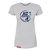 MAS Kansas City Advantage Wheelchair Tennis Circle Logo Women's Heather Grey Slim T-Shirt on a white background