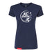 MAS Kansas City Advantage Wheelchair Tennis Circle Logo Women's Navy Slim T-Shirt on a white background