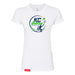 MAS Kansas City Advantage Wheelchair Tennis Circle Logo Women's White Slim T-Shirt on a white background