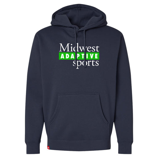 MAS Kansas City Advantage Wheelchair Tennis MAS Logo Navy Hoodie on a white background