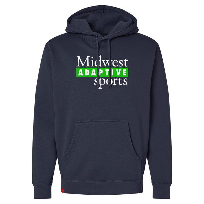 MAS Kansas City Advantage Wheelchair Tennis MAS Logo Navy Hoodie on a white background