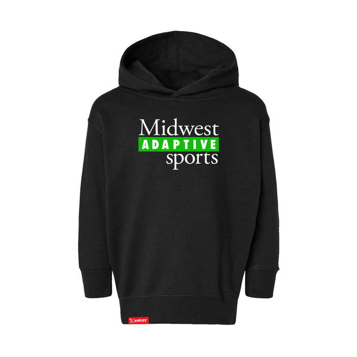 MAS Kansas City Advantage Wheelchair Tennis MAS Logo Toddler Black Hoodie on a white background