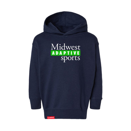MAS Kansas City Advantage Wheelchair Tennis MAS Logo Toddler Navy Hoodie on a white background