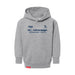 MAS Kansas City Advantage Wheelchair Tennis Script Toddler Heather Grey Hoodie on a white background