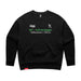 MAS Kansas City Advantage Wheelchair Tennis Script Women's Black Modern Crewneck Sweatshirt on a white background