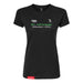 MAS Kansas City Advantage Wheelchair Tennis Script Women's Black Slim T-Shirt on a white background