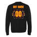 Back angle of the MAS Kansas City Kings Wheelchair Basketball Amplife Customizable Black Crewneck Sweatshirt against a white background
