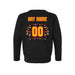 Back angle of the MAS Kansas City Kings Wheelchair Basketball Amplife Customizable Toddler Black Crewneck Sweatshirt against a white background