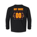 Back angle of the MAS Kansas City Kings Wheelchair Basketball Amplife Customizable Toddler Black Long Sleeve T-Shirt against a white background