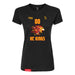 Front angle of the MAS Kansas City Kings Wheelchair Basketball Amplife Customizable Women's Black Slim T-Shirt against a white background