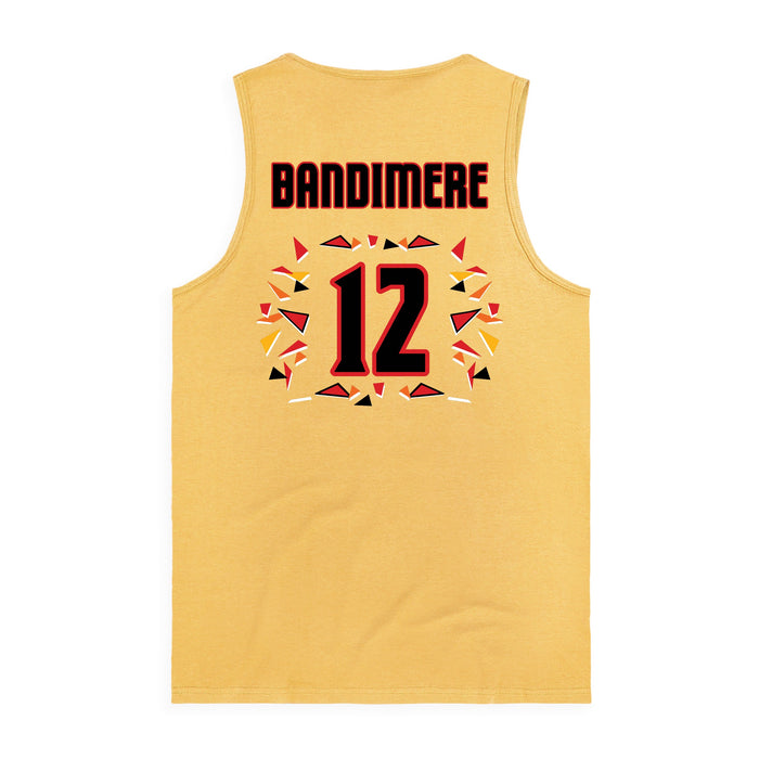 Back angle of the Ruby Bandimere MAS Kansas City Kings Wheelchair Basketball Amplife Squash Tank Top against a white background