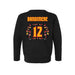 Back angle of the Ruby Bandimere MAS Kansas City Kings Wheelchair Basketball Amplife Toddler Black Crewneck Sweatshirt against a white background