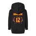 Back angle of the Ruby Bandimere MAS Kansas City Kings Wheelchair Basketball Amplife Toddler Black Hoodie against a white background
