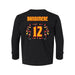Back angle of the Ruby Bandimere MAS Kansas City Kings Wheelchair Basketball Amplife Toddler Black Long Sleeve T-Shirt against a white background