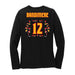 Back angle of the Ruby Bandimere MAS Kansas City Kings Wheelchair Basketball Amplife Women's Black Long Sleeve T-Shirt against a white background