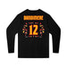 Back angle of the Ruby Bandimere MAS Kansas City Kings Wheelchair Basketball Amplife Youth Black Long Sleeve T-Shirt against a white background