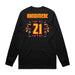 Back angle of the Norbert Bandimere MAS Kansas City Kings Wheelchair Basketball Amplife Black Long Sleeve T-Shirt against a white background