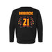 Back angle of the Norbert Bandimere MAS Kansas City Kings Wheelchair Basketball Amplife Toddler Black Crewneck Sweatshirt against a white background