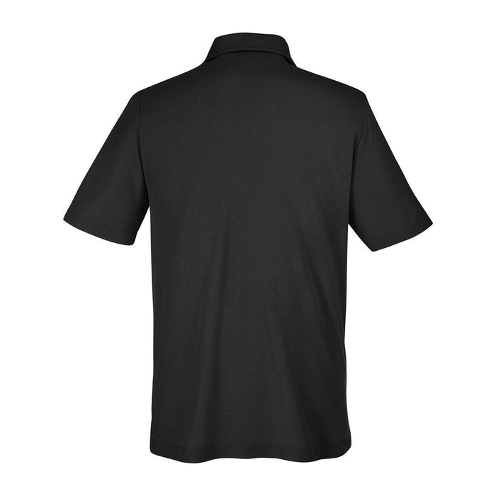 Back angle of the MAS Kansas City Kings Wheelchair Basketball Black Polo against a white background