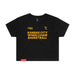 MAS Kansas City Kings Wheelchair Basketball Women's Black Crop T-Shirt on a white background