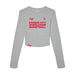 MAS Kansas City Kings Wheelchair Basketball Women's Heather Grey Crop Long Sleeve T-Shirt on a white background