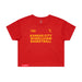 MAS Kansas City Kings Wheelchair Basketball Women's Red Crop T-Shirt on a white background