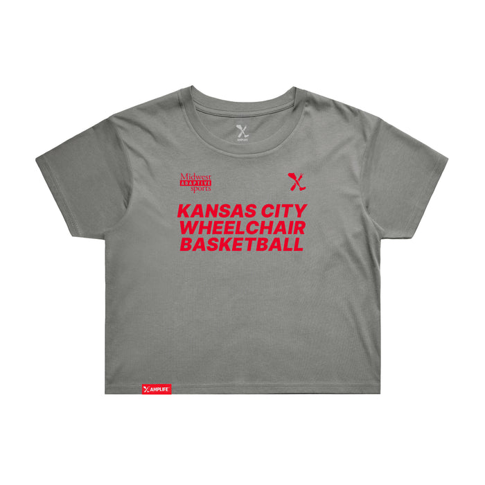 MAS Kansas City Kings Wheelchair Basketball Women's Shadow Crop T-Shirt on a white background