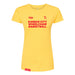 MAS Kansas City Kings Wheelchair Basketball Women's Yellow Slim T-Shirt on a white background