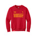 MAS Kansas City Kings Wheelchair Basketball Youth Red Crewneck Sweatshirt on a white background