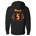 Back angle of the Roman Dinkel MAS Kansas City Kings Wheelchair Basketball Amplife Black Hoodie against a white background