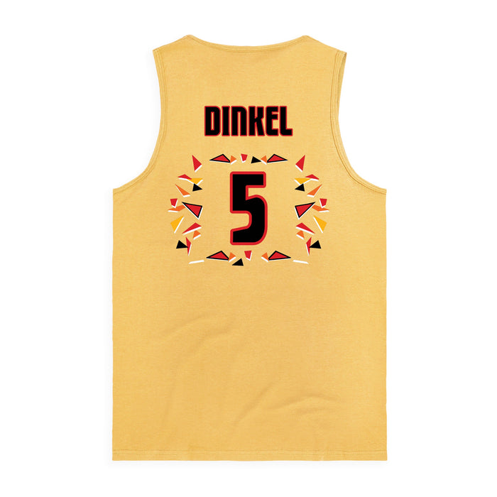 Back angle of the Roman Dinkel MAS Kansas City Kings Wheelchair Basketball Amplife Squash Tank Top against a white background