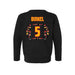 Back angle of the Roman Dinkel MAS Kansas City Kings Wheelchair Basketball Amplife Toddler Black Crewneck Sweatshirt against a white background