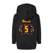 Back angle of the Roman Dinkel MAS Kansas City Kings Wheelchair Basketball Amplife Toddler Black Hoodie against a white background