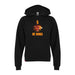 Front angle of the Roman Dinkel MAS Kansas City Kings Wheelchair Basketball Amplife Youth Black Hoodie against a white background