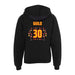 Back angle of the Jerry Guild Jr MAS Kansas City Kings Wheelchair Basketball Amplife Youth Black Hoodie against a white background
