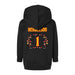 Back angle of the Karson Henderson MAS Kansas City Kings Wheelchair Basketball Amplife Toddler Black Hoodie against a white background