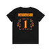 Back angle of the Karson Henderson MAS Kansas City Kings Wheelchair Basketball Amplife Youth Black T-Shirt against a white background