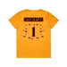 Back angle of the Karson Henderson MAS Kansas City Kings Wheelchair Basketball Amplife Youth Gold T-Shirt against a white background