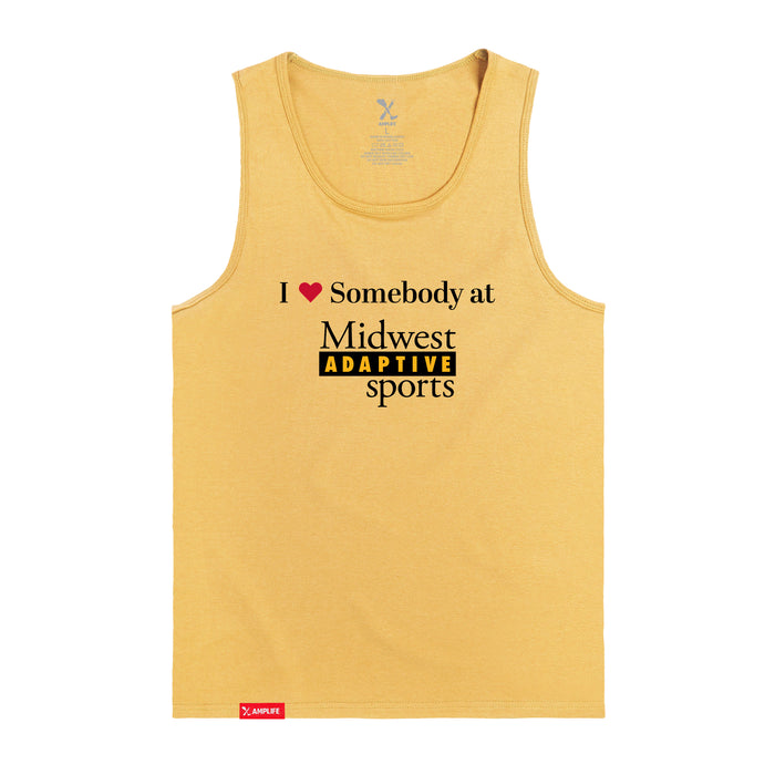 MAS Kansas City Kings Wheelchair Basketball I Love Somebody at MAS Squash Tank Top on a white background